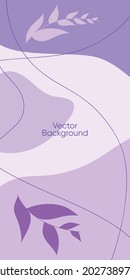 Resumen mínimo de fondo vectorial para historias. Resumen de la iluminación de línea orgánica para el fondo. Patrón abstracto de desnudos para los medios sociales. 