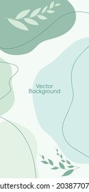 Abstract minimal vector background for stories. Abstract organic line illuatrstion for backdrop. Abstract nude pattern for social media. 