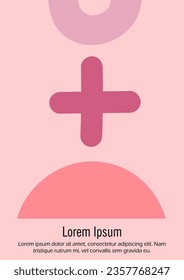 Abstract Minimal Vector Background in Trendy Bahaus Style. Vibrant Graphic Print with Dynamic Lines and Geometric Shapes.  Set of Vivid Hipster Poster Design for Landing Page, Cover, Brochure. 