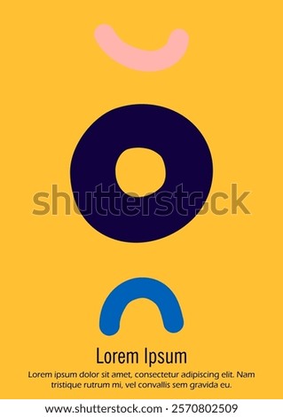 Abstract Minimal Vector Background in Trendy Memphis Style. Bright Retro Print with Dynamic Lines and Geometric Shapes.  Set of Vivid Poster 80s - 90s Design for Landing Page, Cover, Brochure. 