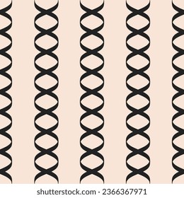 Resumen de un patrón mínimo ininterrumpido vintage con cadenas verticales sobre un fondo beige. Impresión geométrica de moda