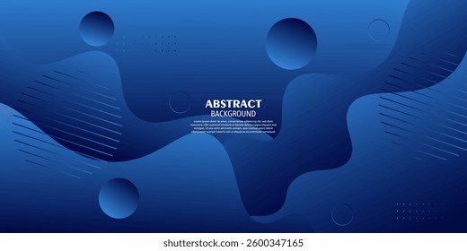 Abstract minimal wave background with dynamic dark blue color design. Simple geometric shape pattern. Vector Eps10