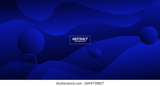 Abstract minimal wave background with dynamic dark blue color design. Simple geometric shape pattern. Vector Eps10