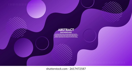 Abstract minimal wave background with dynamic bright purple color design. Simple geometric shape pattern. Vector Eps10