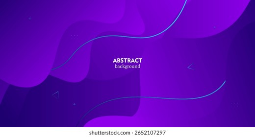 Abstract minimal wave background with dynamic dark purple color design. Simple geometric blue line shape pattern. Vector Eps10
