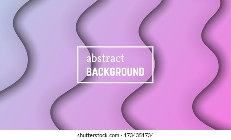 Abstract minimal wave geometric background.  Pink wave layer shape for banner, templates, cards. Vector illustration.