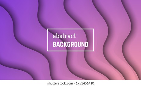 Abstract minimal wave geometric background.  Violet wave layer shape for banner, templates, cards. Vector illustration.