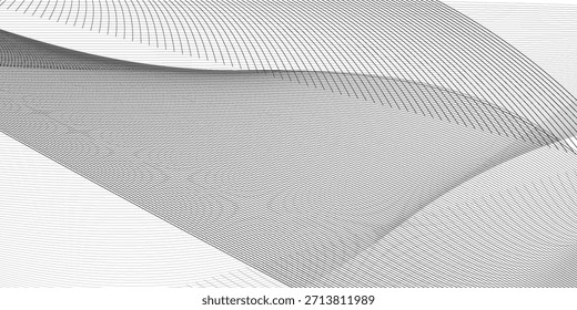 Fondo de línea de onda mínima Abstractas en tonos grises neutros