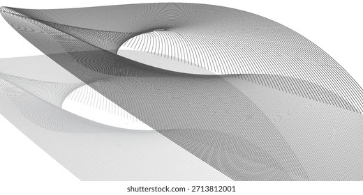 Fondo de línea de onda mínima Abstractas en tonos grises neutros