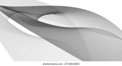 Fondo de línea de onda mínima Abstractas en tonos grises neutros