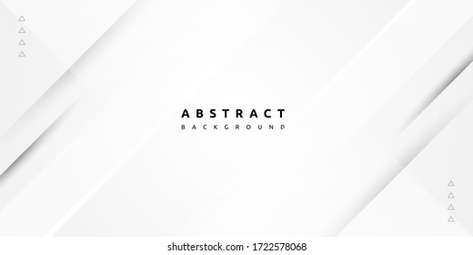 Abstract minimal white background with slice of paper layer