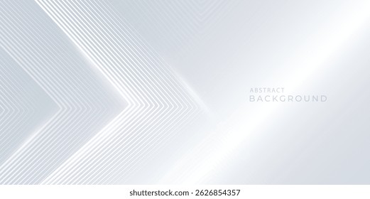 Abstrato Mínimo Branco e fundo cinza. Padrão de linha de triângulo brilhante moderno. Mínimo geométrico.