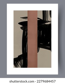 Resumen minimalismo experimento artístico experimento de la impresión de arte en la pared. Afiche de minimalismo abstracto imprimible. Fondo decorativo contemporáneo con experimento. Paredes de arte para el diseño interior.