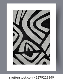 Abstrakter Minimalismus experimentelle tracery Wand-Kunst Druck. Wandbilder für Innenarchitektur. Printable minimale abstrakte Minimalismus-Poster. Zeitgenössischer dekorativer Hintergrund mit Tracery.