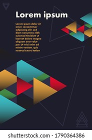 Resumen minimalismo geometría de la cubierta de fondo vectorial con múltiples formas. espacio de copia