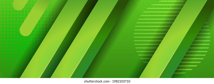 Abstract Minimalism Green Background Design with Modern Geometric Shape. Graphic Design Element.