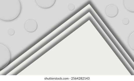 Abstract Minimalism Highlighted by Prominent White Lines - With Scattered Round Images