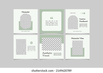 Abstract minimalist aesthetic social media post template