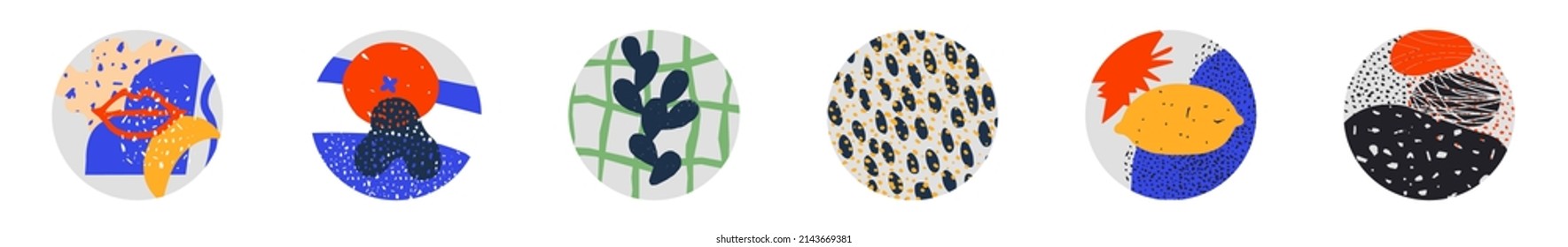 Abstract minimalist art, boho style decor. Set of covers for timeless stories. Vector.