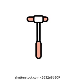 Abstract minimalist art of an old-fashioned microphone stand