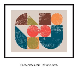 Abstractas composición geométrica artística minimalista. Arte vectorial, póster y decoración de paredes.