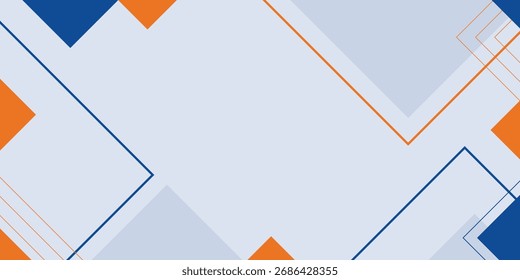 Fondo minimalista Abstractas con Formas cuadradas geométricas naranjas azules