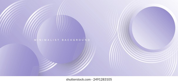 Abstract minimalist background with circle elements. Digital technology concept. vector illustration.