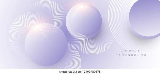 Abstract minimalist background with circle elements. Digital technology concept. vector illustration.