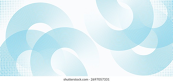 Fundo minimalista abstrato com padrão de linha circular concêntrico. Design gráfico de tecnologia futurista. Terno para negócios, capa, cabeçalho, papel de parede, corporativo, site, folheto