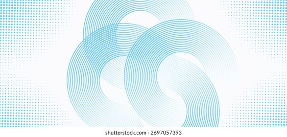 Abstract minimalist background with concentric circular line pattern. Futuristic technology graphic design. Suit for business, cover, header, wallpaper, corporate, website, flyer