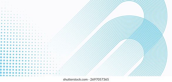 Abstract minimalist background with concentric diagonal rounded line pattern. Futuristic technology graphic design. Suit for business, cover, header, wallpaper, corporate, website, flyer