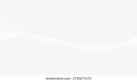 Un fondo minimalista abstracto presenta delicadas curvas blancas que fluyen contra un fondo blanco puro, ofreciendo un diseño limpio y elegante para varios usos