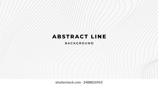 Abstract minimalist background simple grey line, wavy and geometry line pattern background