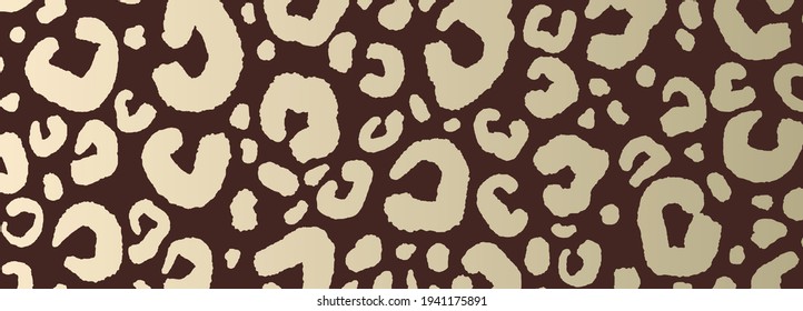 Abstract minimalist background with vector illustration hand drawn fur skin leopard.Wild nature and animal wool pattern.Design covers, print for textiles,social media page,fashion banner background