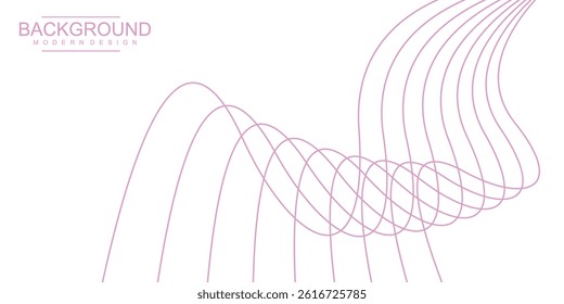 Abstract Minimalist Background with Wavy Lines - Modern Design