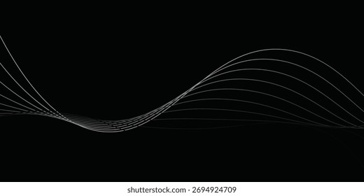 Fondo minimalista Abstractas con líneas onduladas Diseño moderno