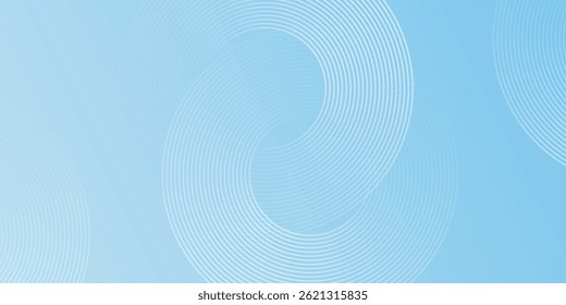 Abstract minimalist banner background, pastel colorful, blue and white gradations. Circle effect style art