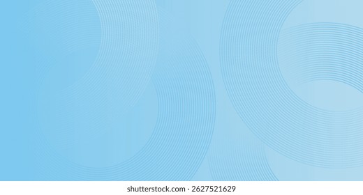 Abstract minimalist banner background, pastel colorful, blue and white gradations. Circle effect style art