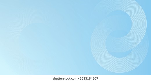 Abstract minimalist banner background, pastel colorful, blue and white gradations.