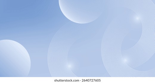 Abstract minimalist banner background, pastel colorful, blue and white gradations. Circle effect style art