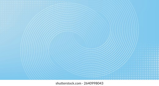 Abstract minimalist banner background, pastel colorful, blue and white gradations. Circle effect style art