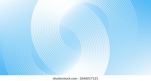Abstract minimalist banner background, pastel colorful, blue and white gradations. Circle effect style geometric simple art ilustrasi vektor
