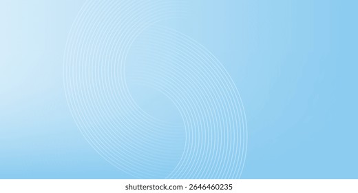Abstract minimalist banner background, pastel colorful, blue and white gradations. Circle effect style art