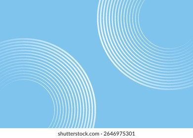 Abstract minimalist banner background, pastel colorful, blue and white gradations. Circle effect style geometric  modern arts