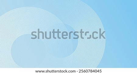 Abstract minimalist banner background, pastel colorful, blue and white gradations. Circle effect style art
