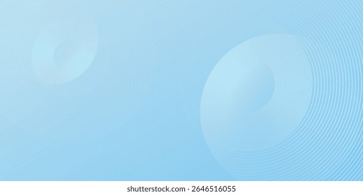 Abstract minimalist banner background simple  pastel colorful  blue and white gradations. Circle effect style geometric  good art nice modern