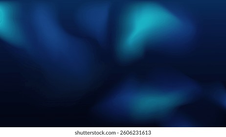 Abstract minimalist blue teal fluid gradient on dark background. Social ads banner or Landing page.