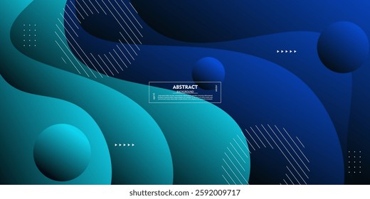 Abstract minimalist blue wave background. Modern concept background. Realistic waves with simple geometric patterns. Vector Eps10