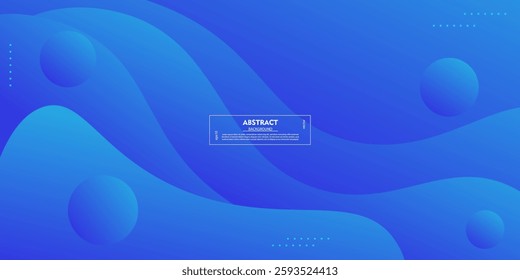 Abstract minimalist blue wave background. Modern concept background. Realistic waves with simple geometric patterns. Vector Eps10