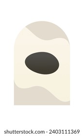 Resumen De Fondo Mínimalista De La Montaña Boho. Afiche de arte paisajístico abstracto. Ilustración de fondo de Mid Century